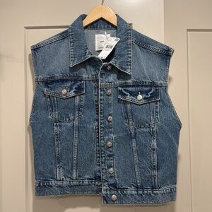 Mango Blue Denim Vest